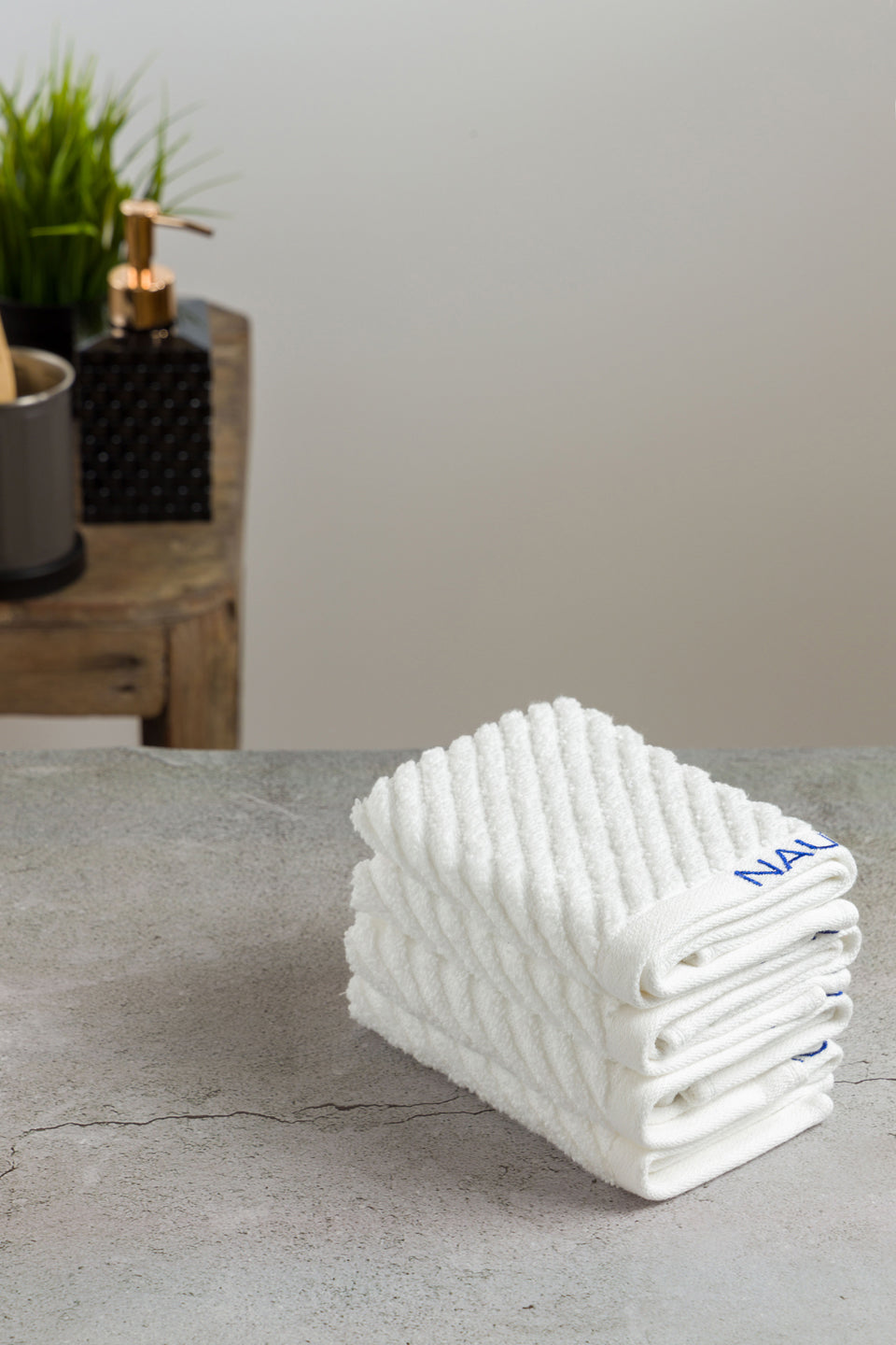 Cross View Soft Sis-Bath Linen Fabric White