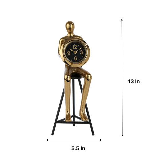 Sitting Man Table Clock