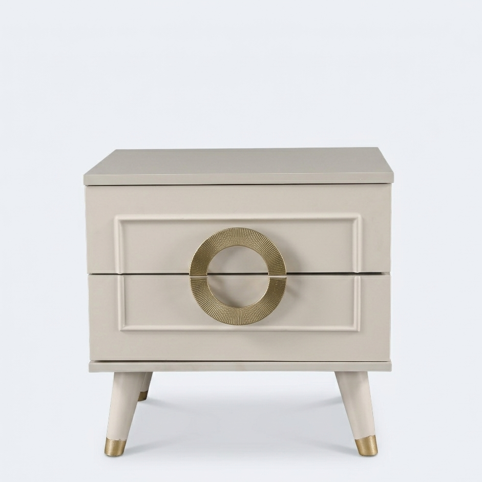Aurora Bed Side Table Pumic Grey