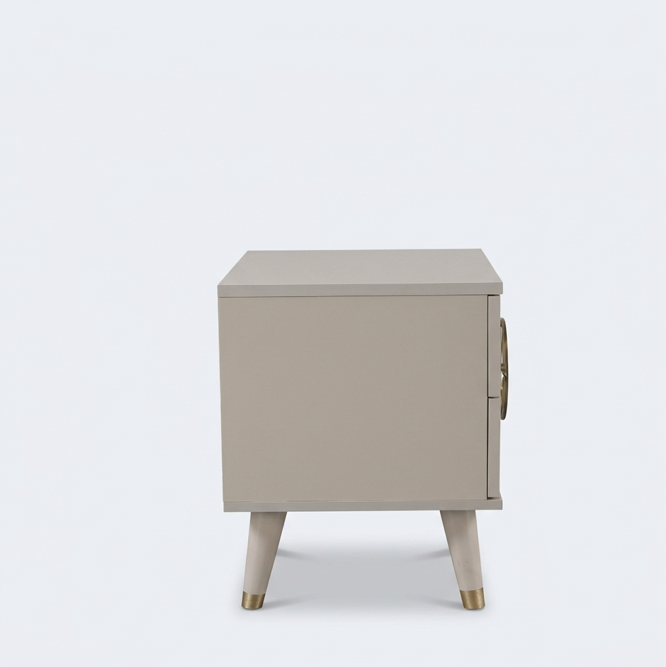 Aurora Bed Side Table Pumic Grey