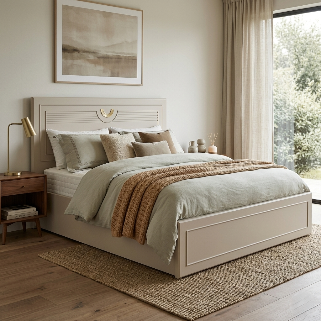 AKIRA KING BED FULL HYD STRG PUMIC GREY