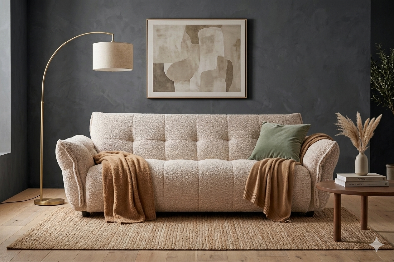 Hazel Fabric Sofa Beige