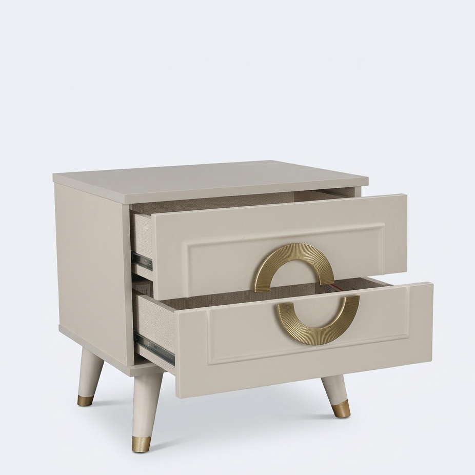 Aurora Bed Side Table Pumic Grey