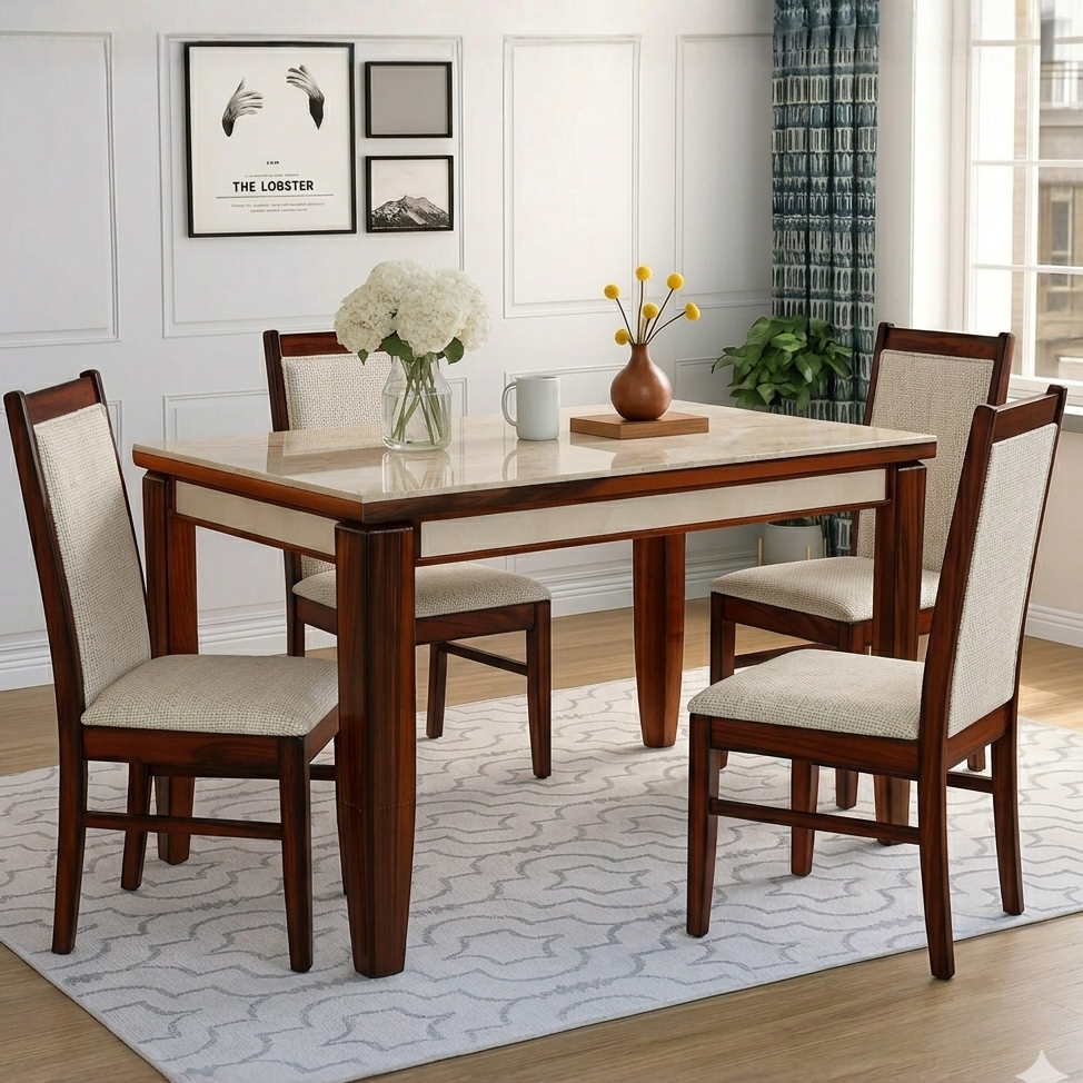 DILUX CERAMIC TOP 4 SEATER DINING SET