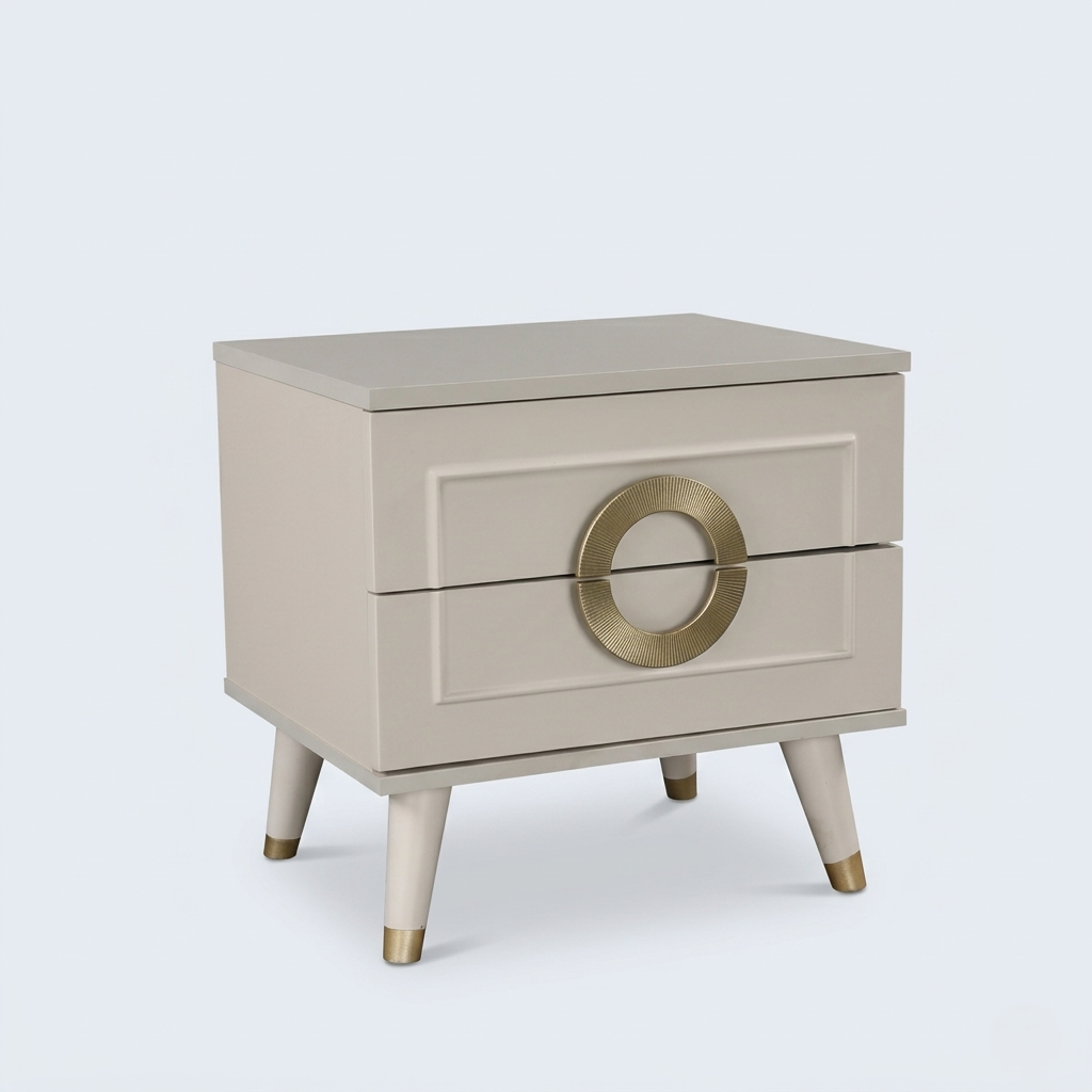 Aurora Bed Side Table Pumic Grey