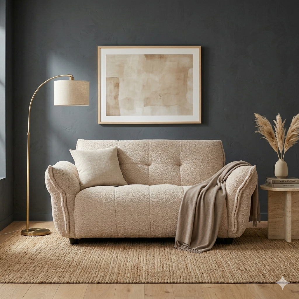 Hazel Fabric Sofa Beige