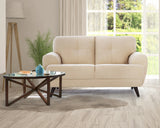 Riga 2 Seater Sofa in Beige Colour Upholstery Fabric