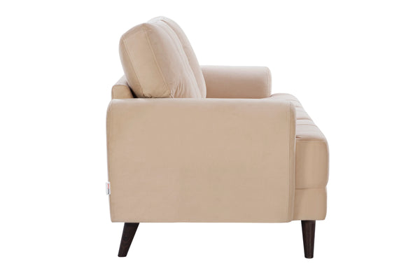 Riga 2 Seater Sofa in Beige Colour Upholstery Fabric dimensions
