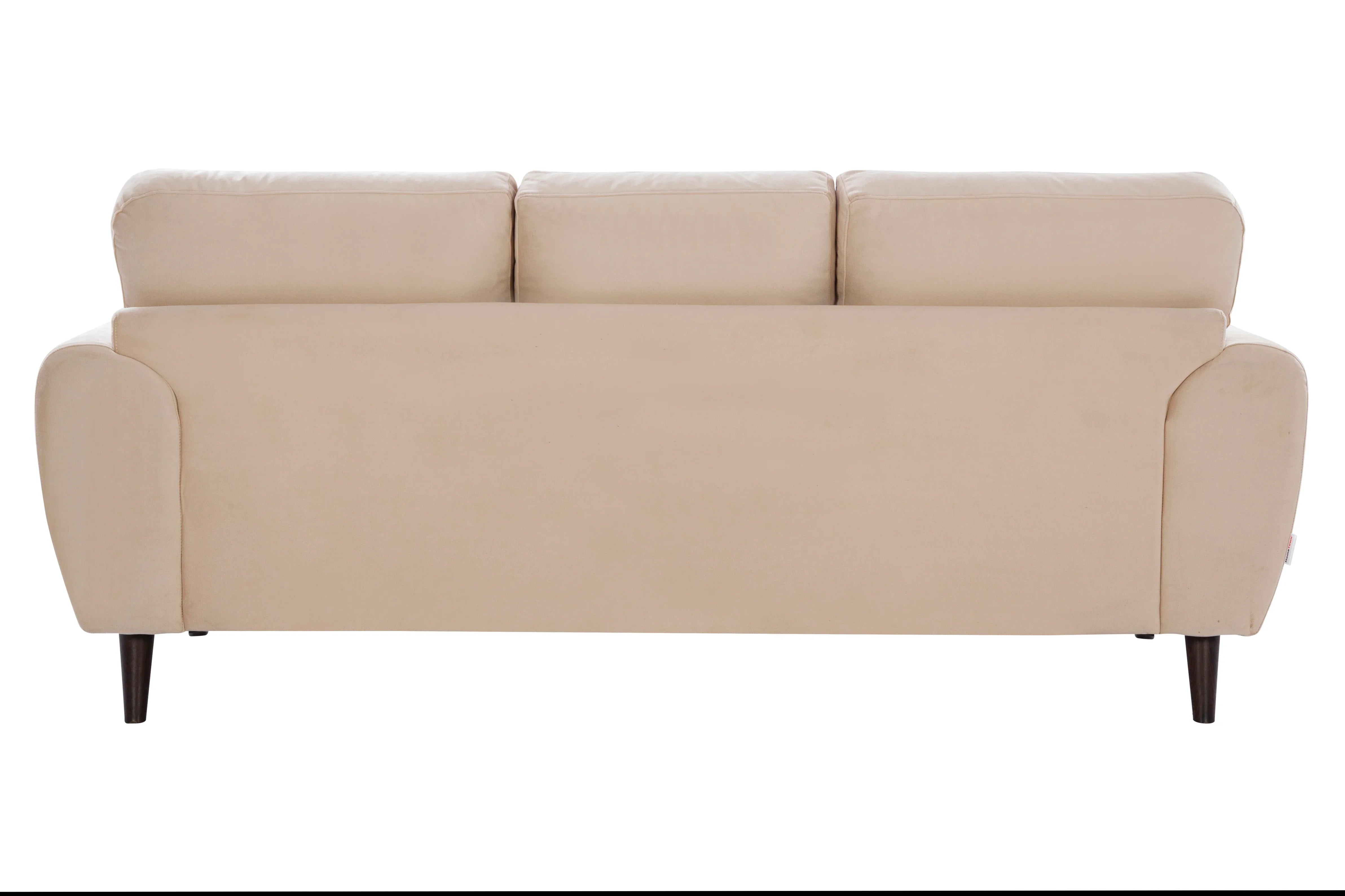 Riga Fabric 3 Seater Sofa in Beige Colour - HomeTown