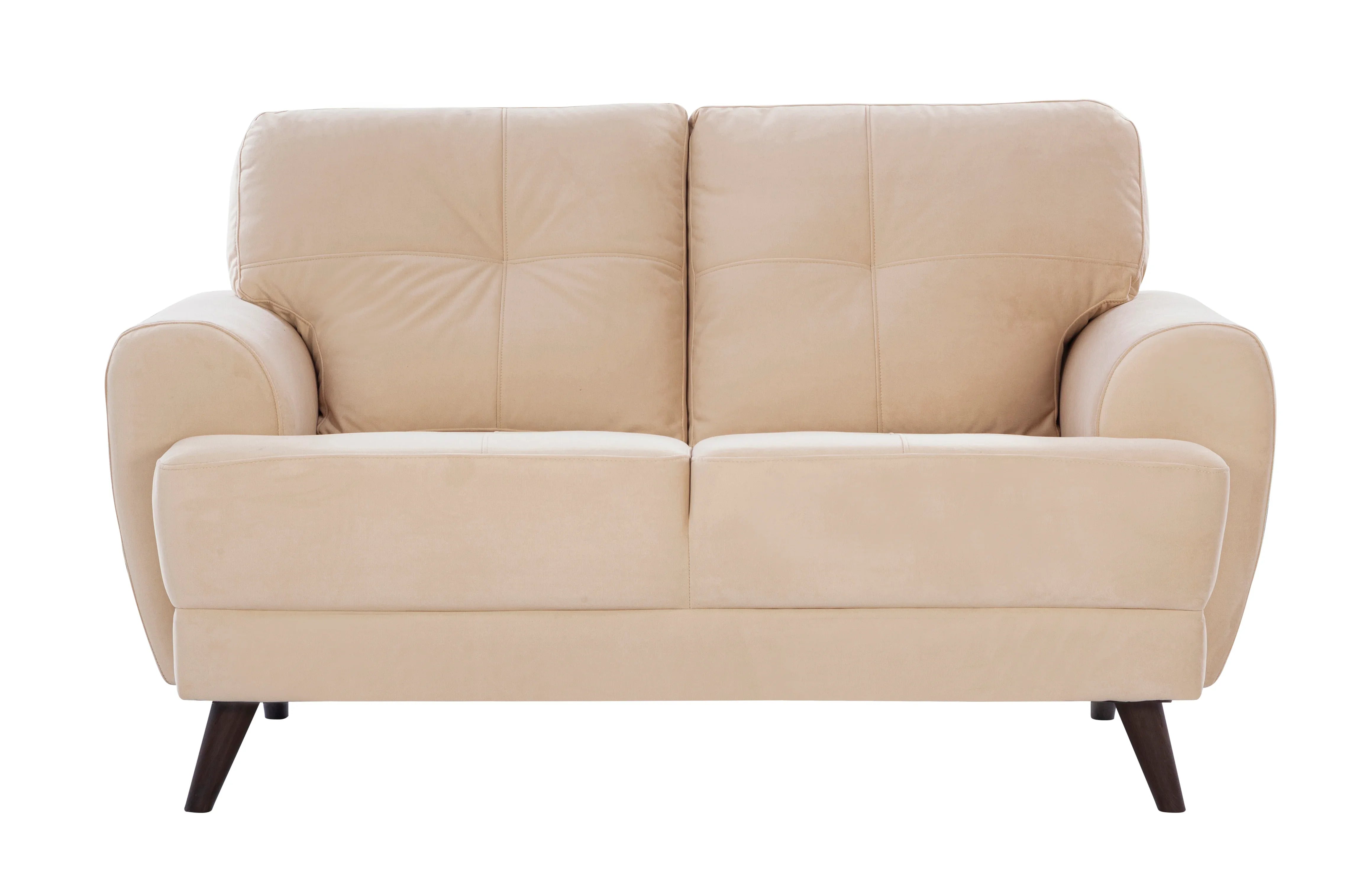 Riga Fabric 2 Seater Sofa in Beige Colour - HomeTown