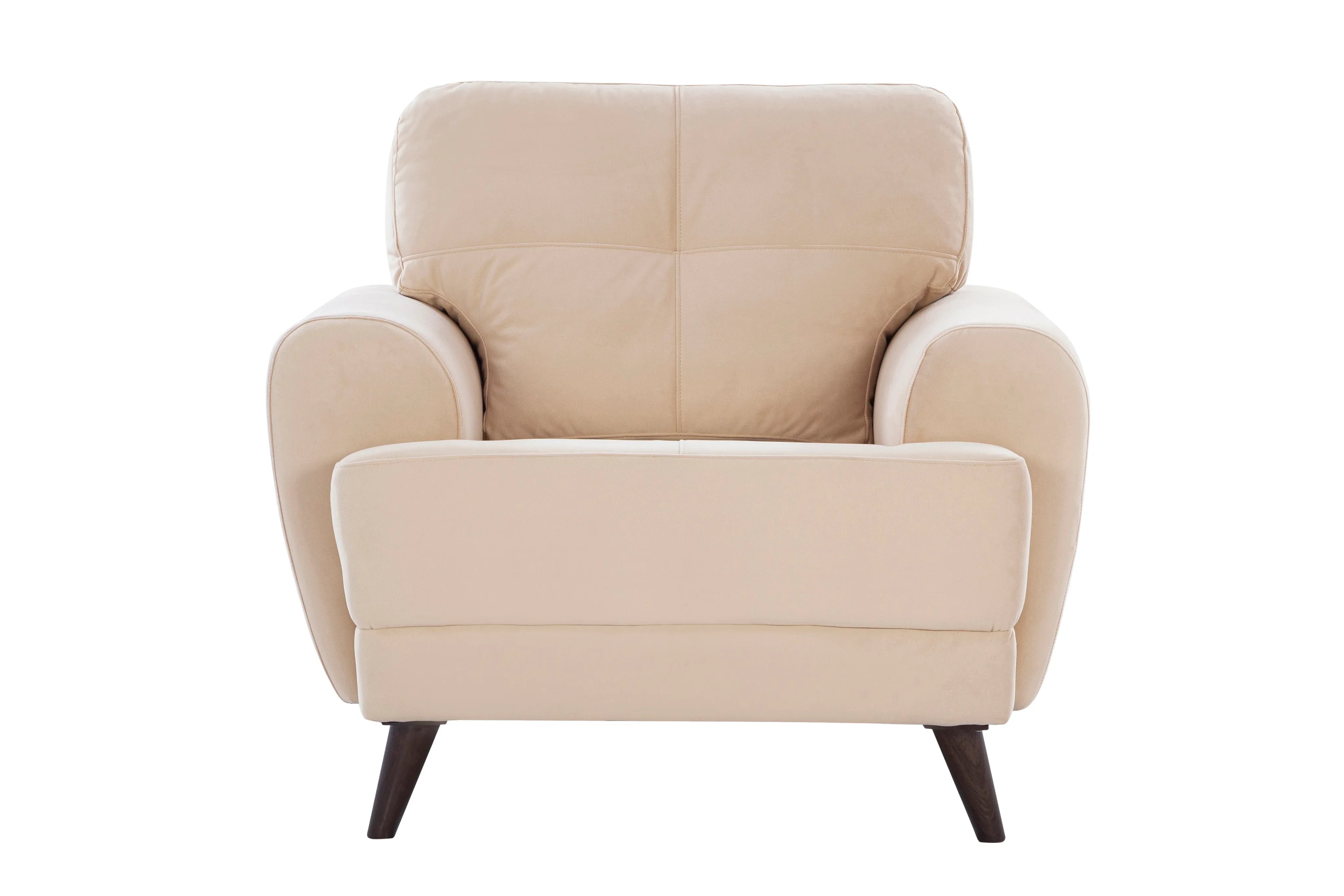 Riga Fabric 1 Seater Sofa in Beige Colour - HomeTown