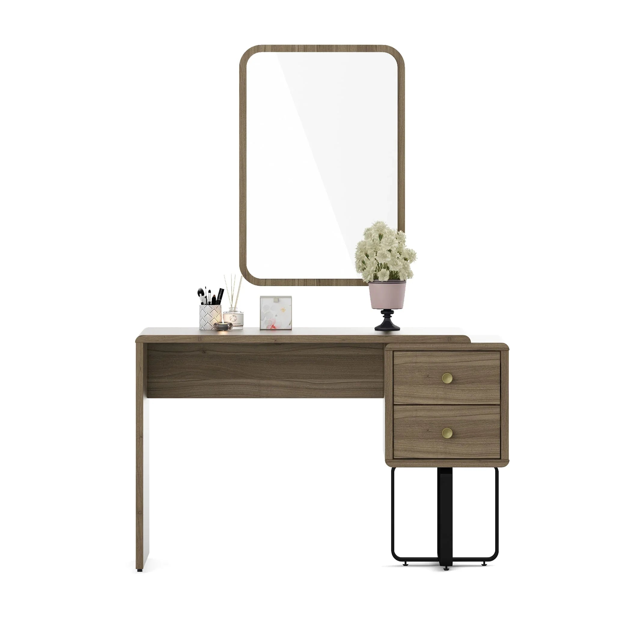 Freya Engineered Wood Dressing Table in Natural Teak Colour - HomeTown