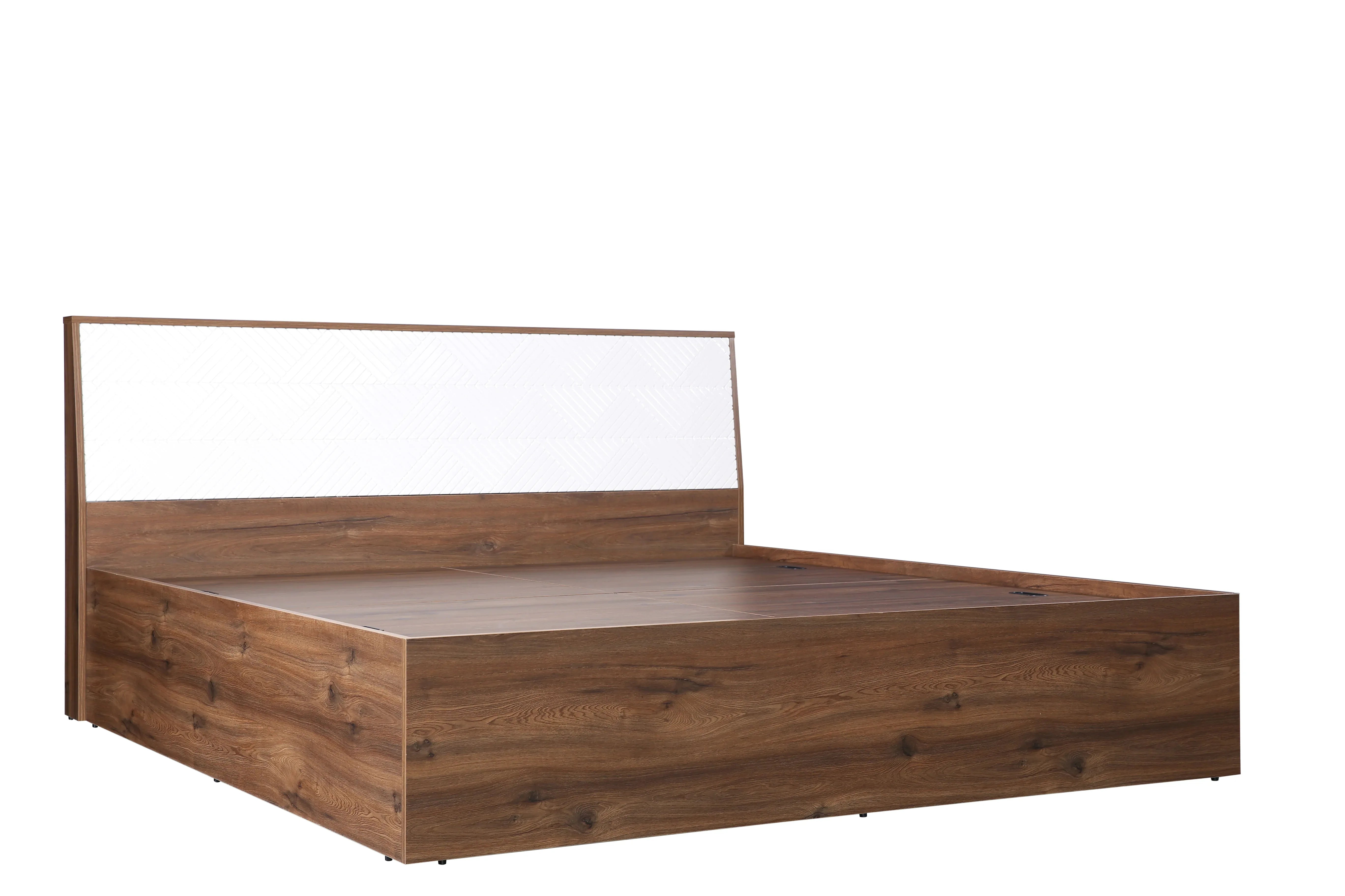 Saville King Size Bed with Box Storage in Dark Vogue Colour - HomeTown