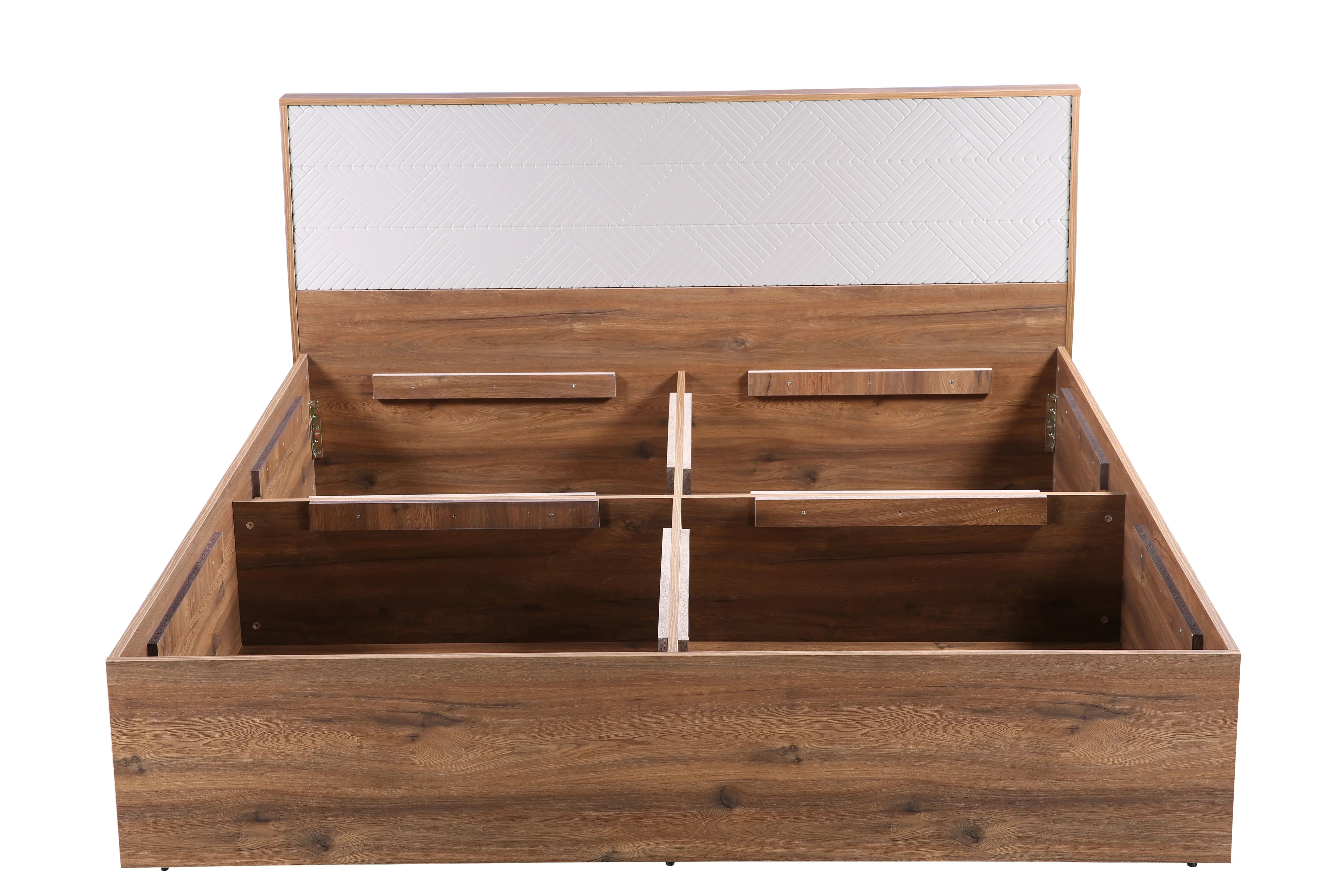 Saville King Size Bed with Box Storage in Dark Vogue Colour - HomeTown