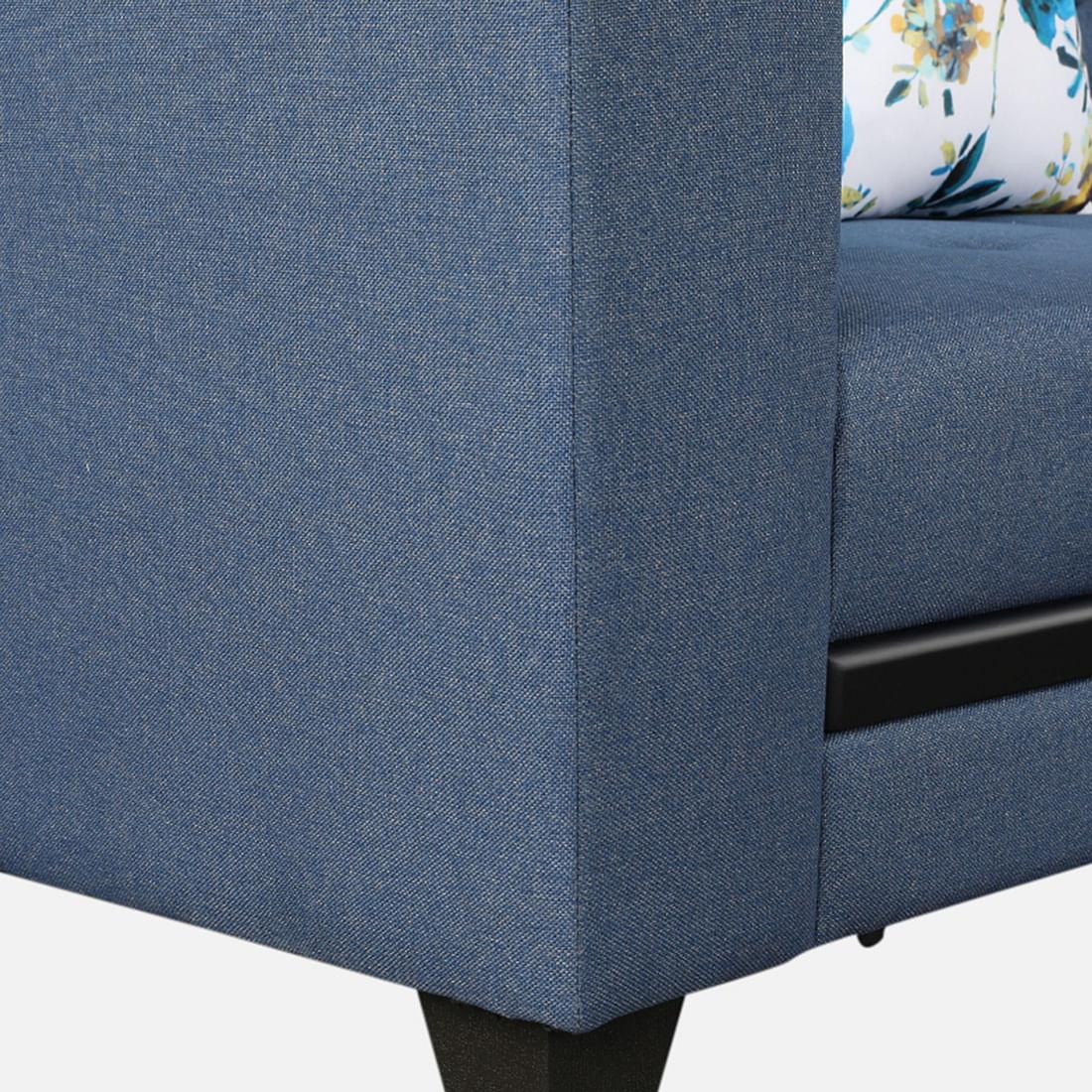 Garcia Fabric RH Lounger Large in Blue Colour - HomeTown