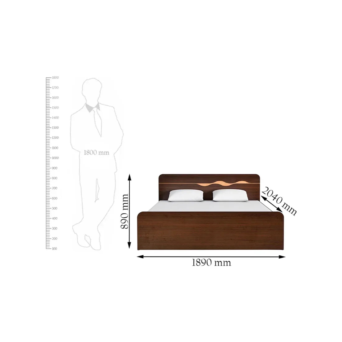 Swirl King Bed With Box Storage - HomeTown