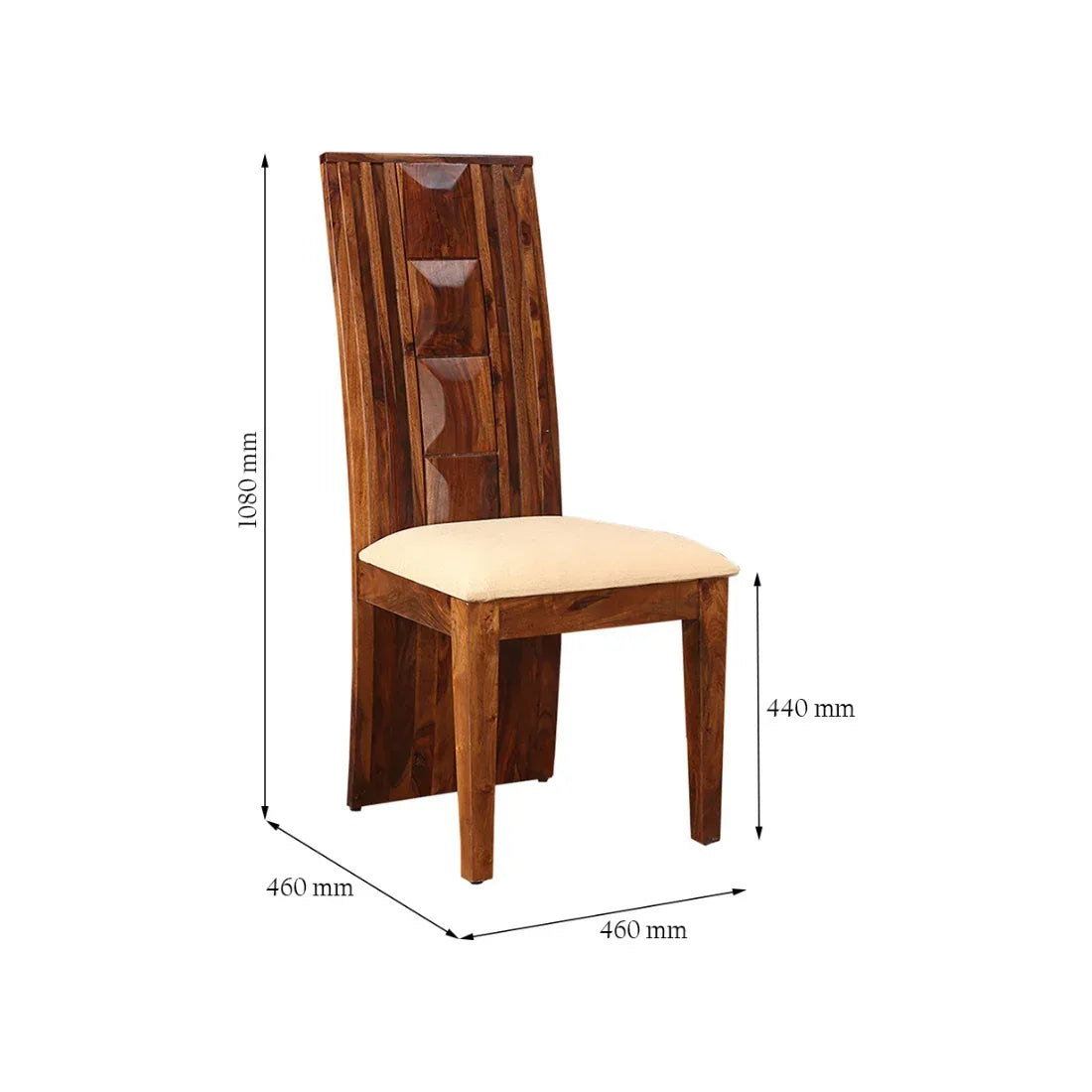 Woodrow Sheesham Wood(Rosewood) Dining Set in Honey Colour - HomeTown