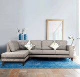 Garcia Fabric 5 Seater Sofa with Right Hand Side Lounger in Grey Colour