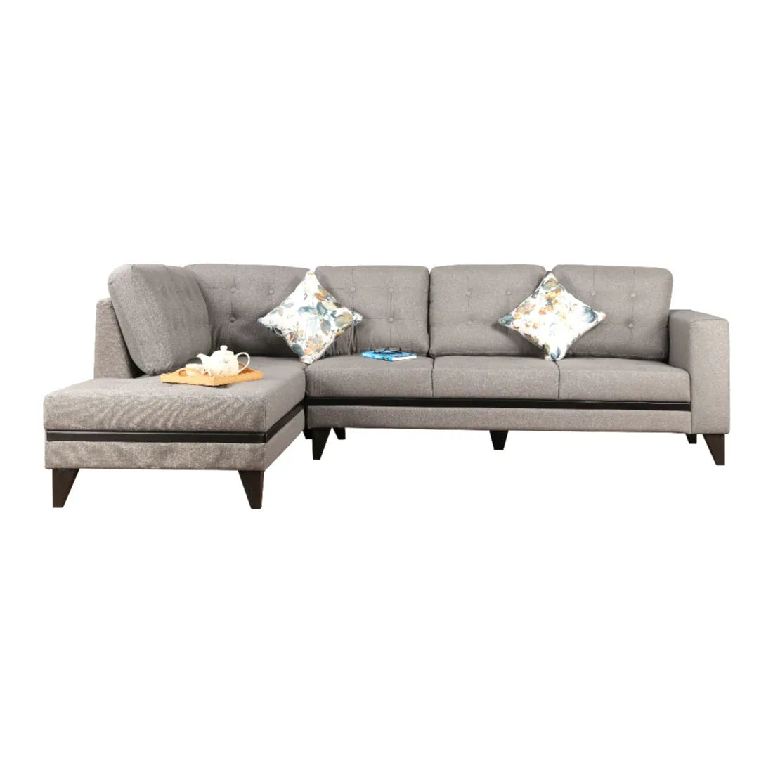 Garcia Fabric 5 Seater Sofa with Right Hand Side Lounger - HomeTown