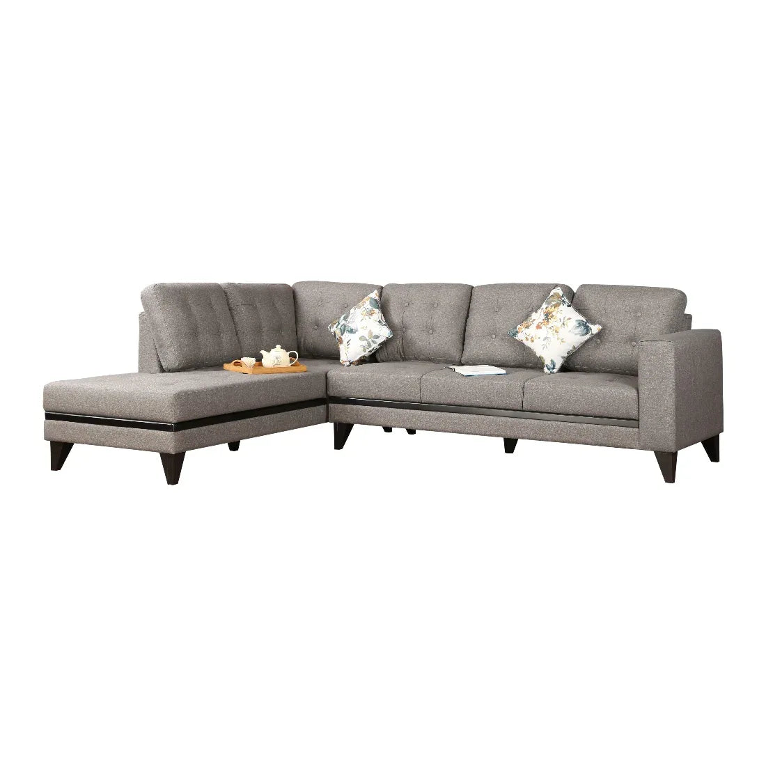 Garcia Fabric 5 Seater Sofa with Right Hand Side Lounger - HomeTown