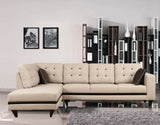 Garcia Fabric 5 Seater Sofa with Right Hand Side Lounger in Beige Colour