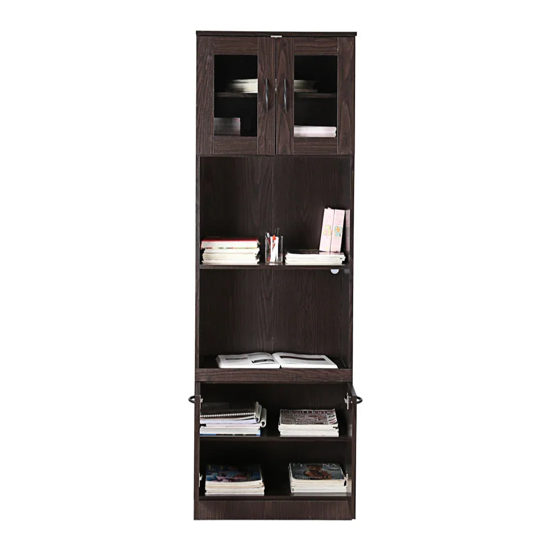 Penelope Engineered Wood Multipurpose Cabinet in Walnut Colour - HomeTown