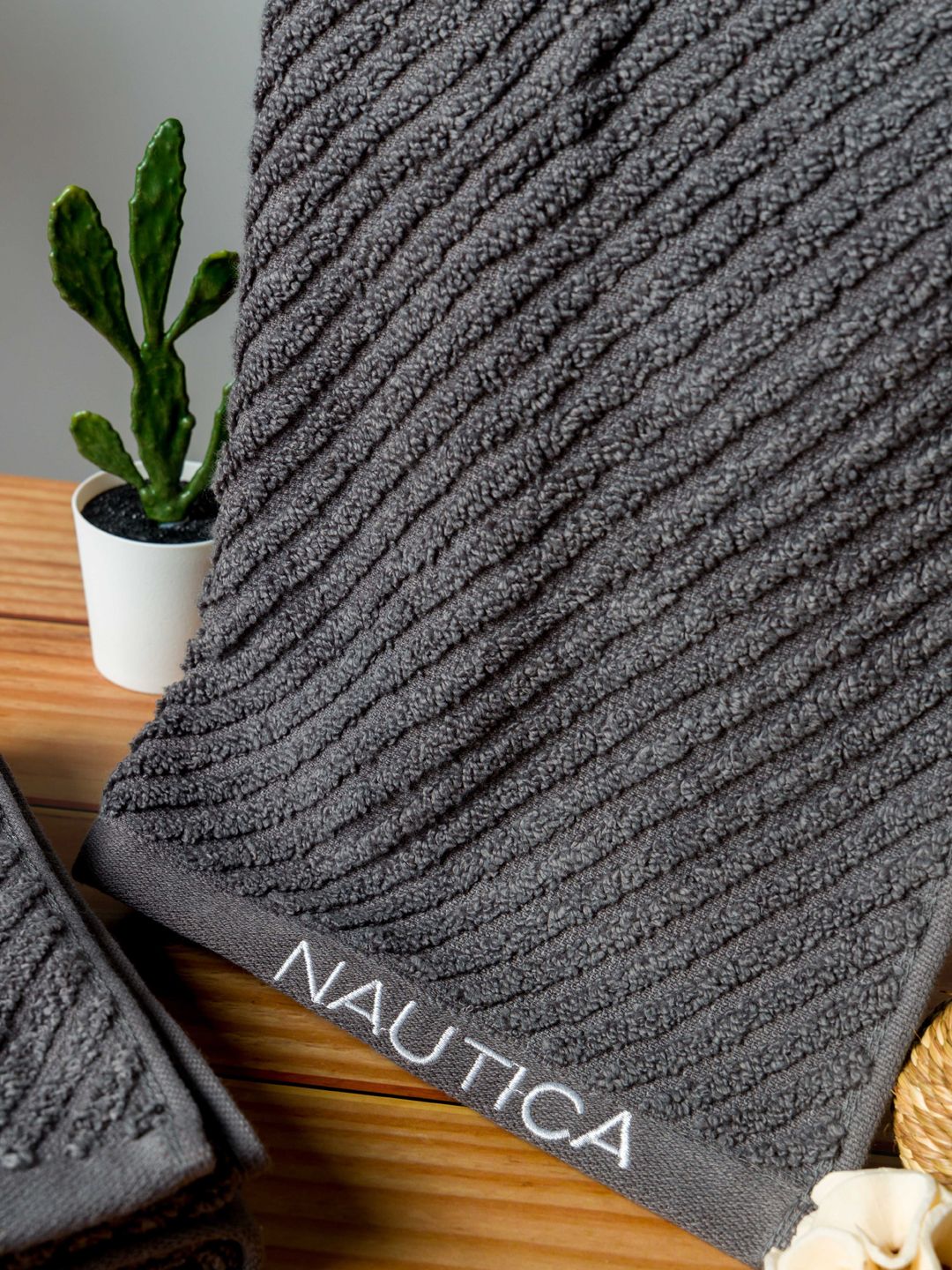 Cross View Sis-Bath Linen Fabric Steel Grey