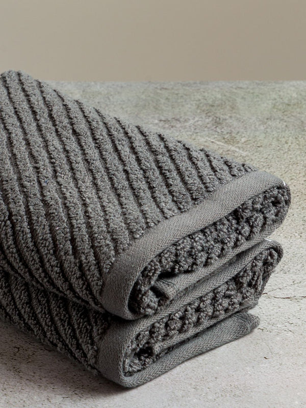 Bianca Home Cross View Sis-bath Linen Fabric Steel Grey dimensions