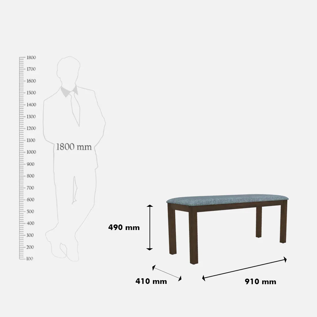 Lirio 4 Seater Dining Set with Bench - HomeTown