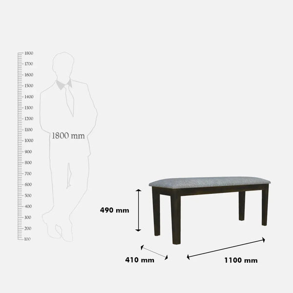 Luster Dining Bench for 6 Seater dimensions