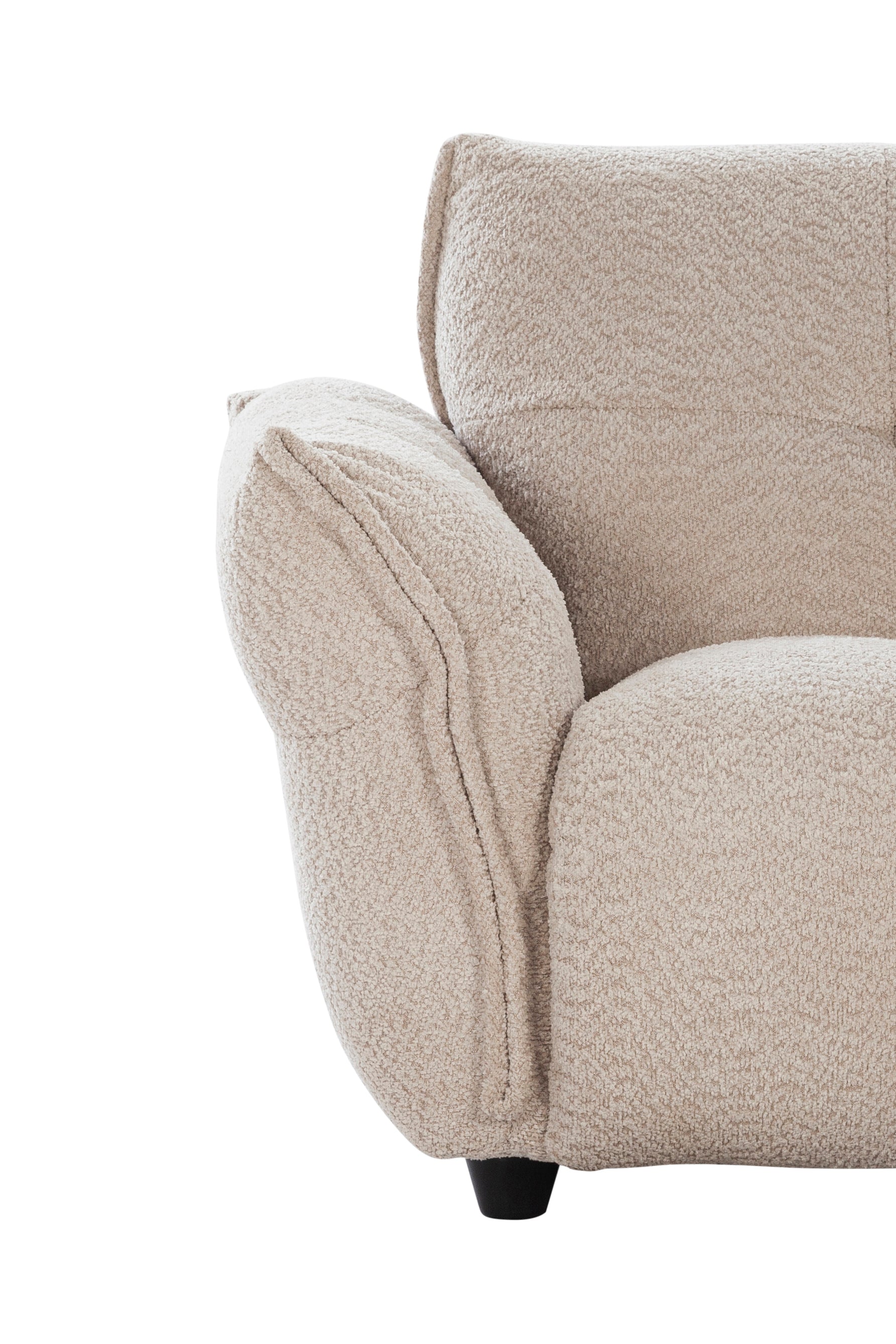 Hazel Fabric 3 Seater Sofa Beige