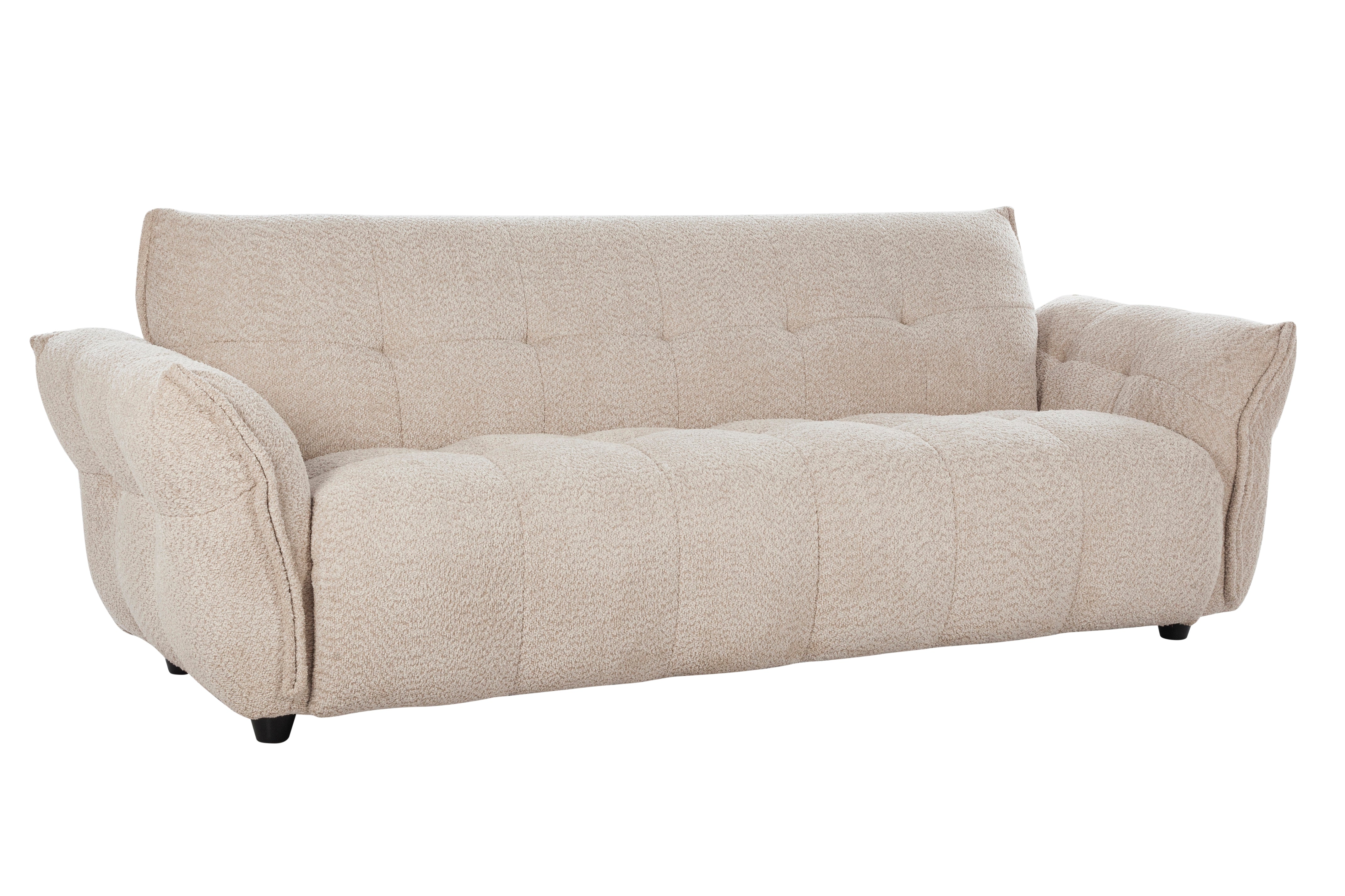 Hazel Fabric 3 Seater Sofa Beige