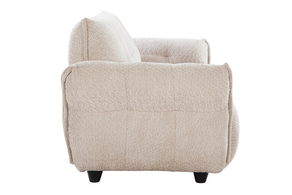 Hazel Fabric 2 Seater Sofa Beige dimensions