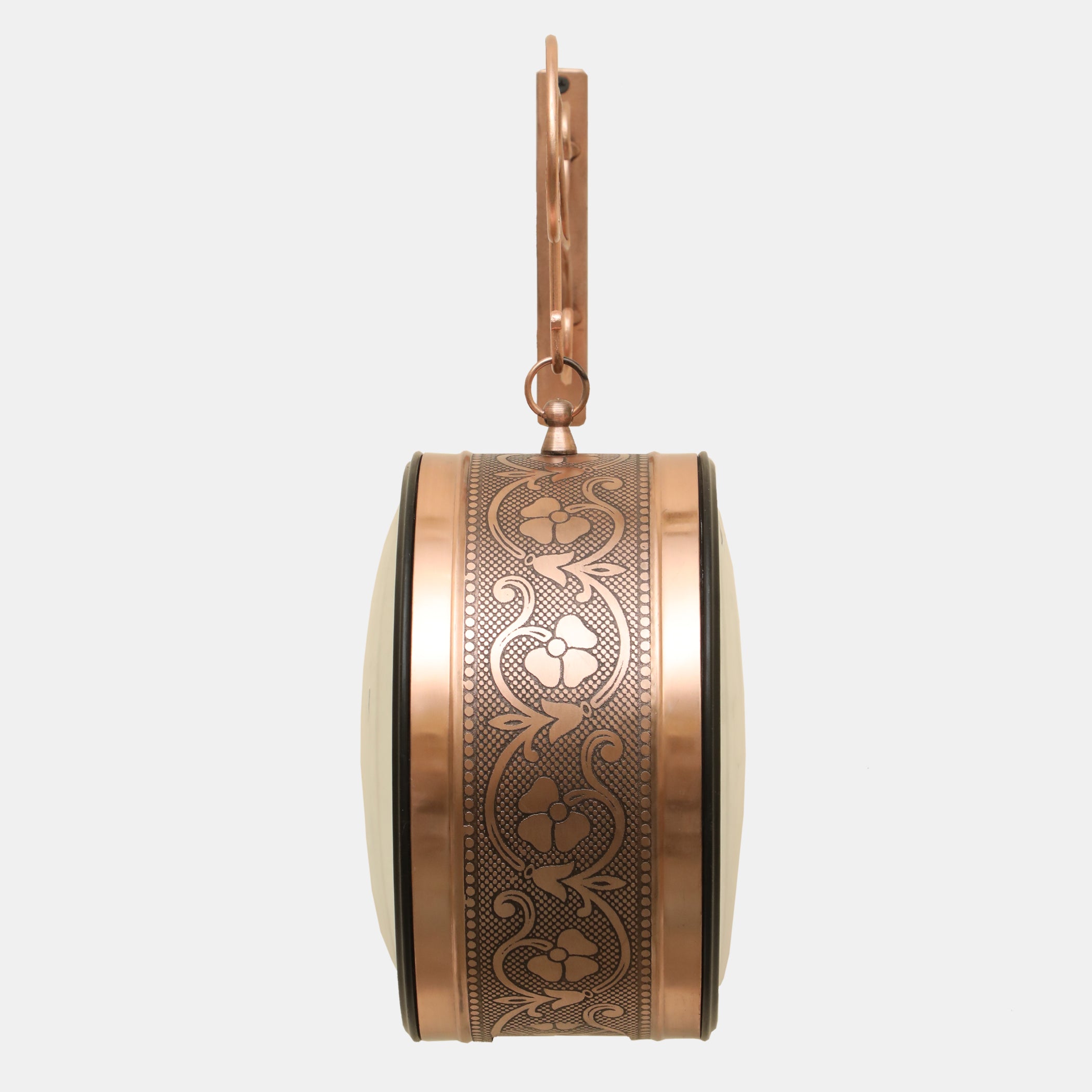 Vedas Rutvi Metal Vintage Double Sided Analog Wall Clock | Railway Station (Color: Copper) (10 - Inch)