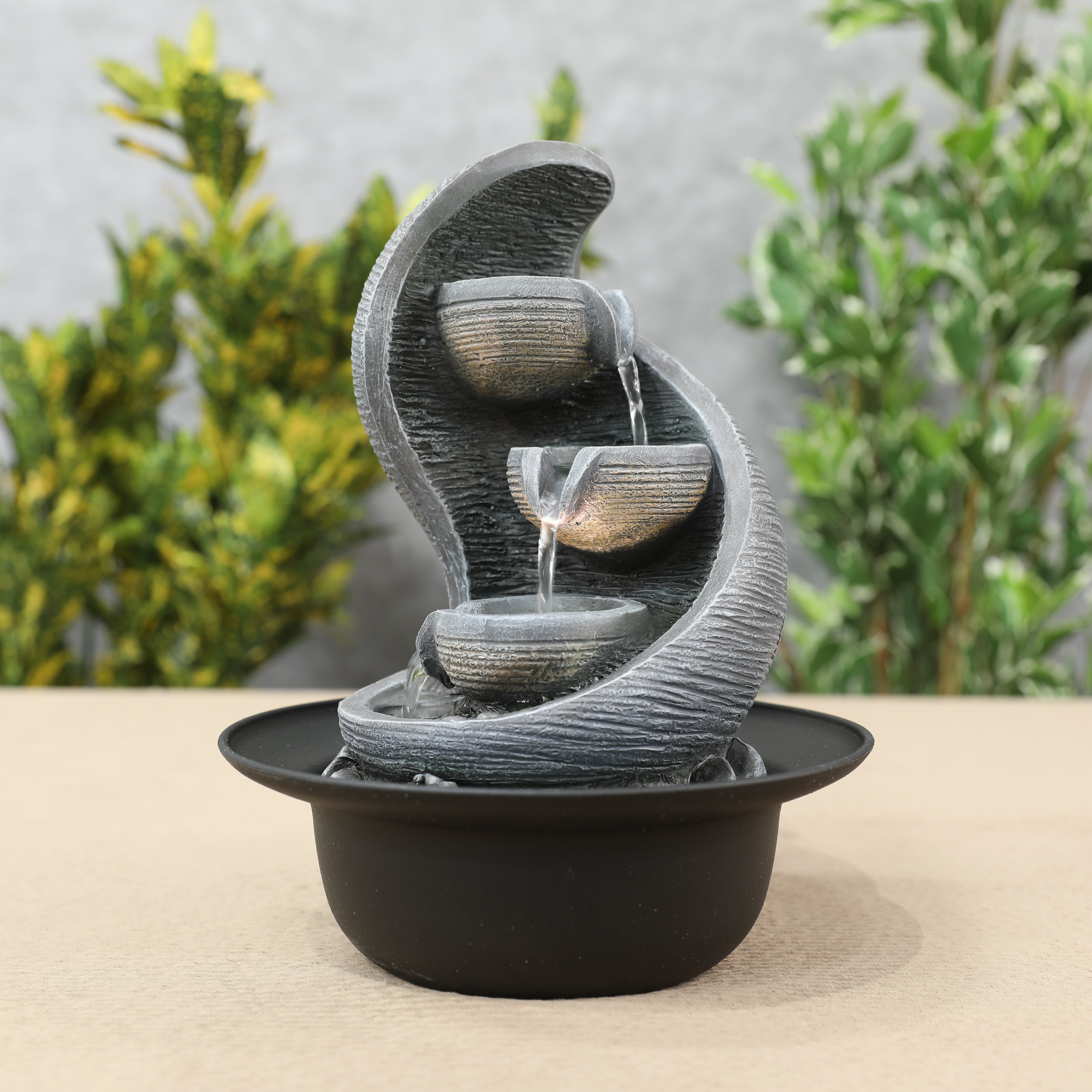 Impression Modern Fountain 30cm in Grey/Black 2