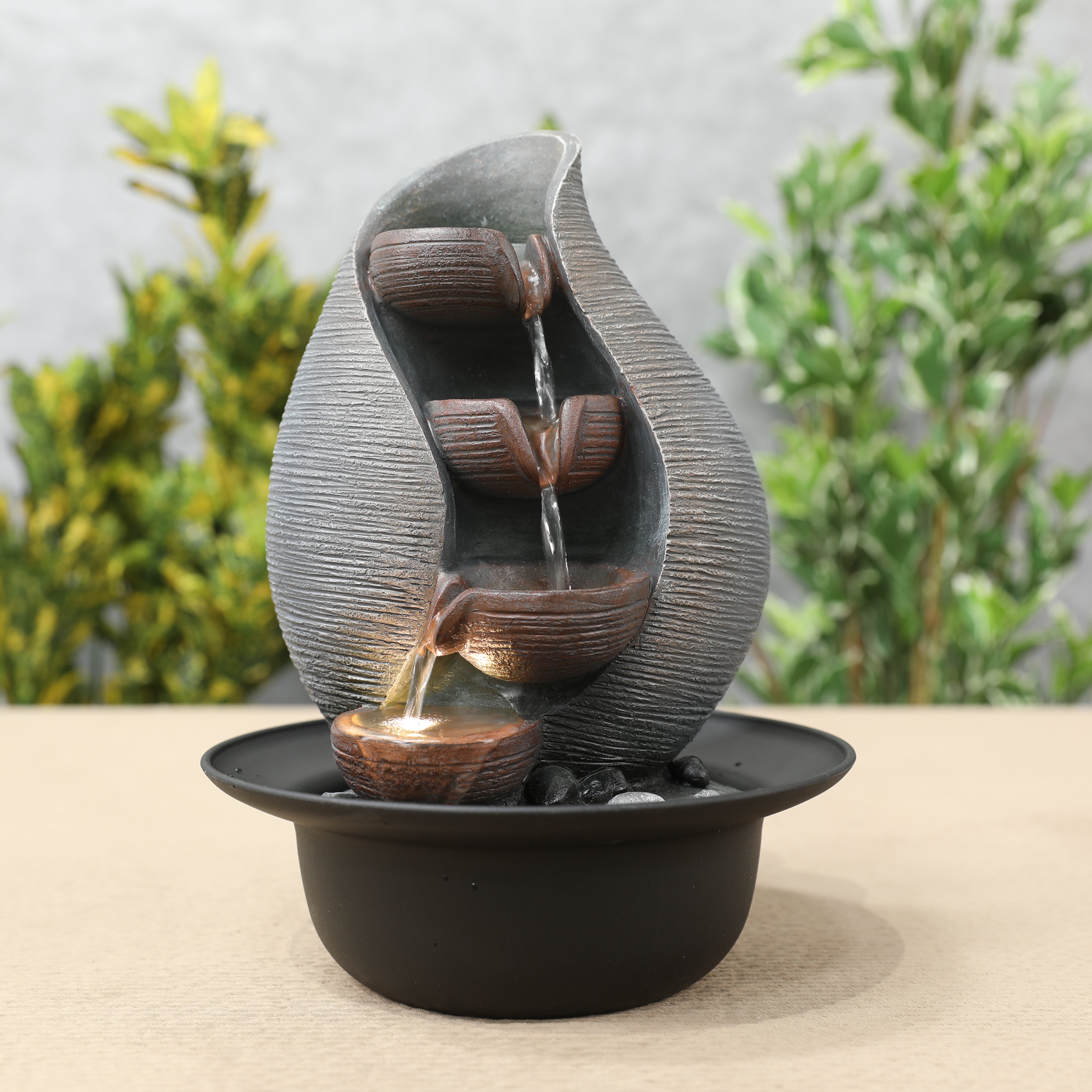Impression Modern Fountain 30cm in Grey/Black 1