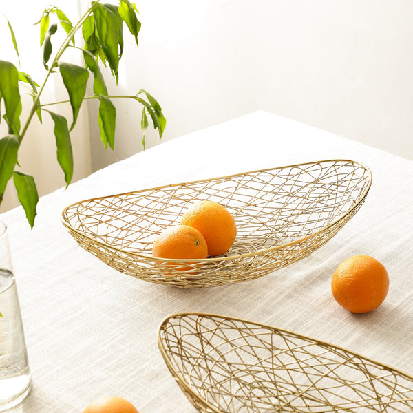 Vivian Basket Large size in gold dimensions