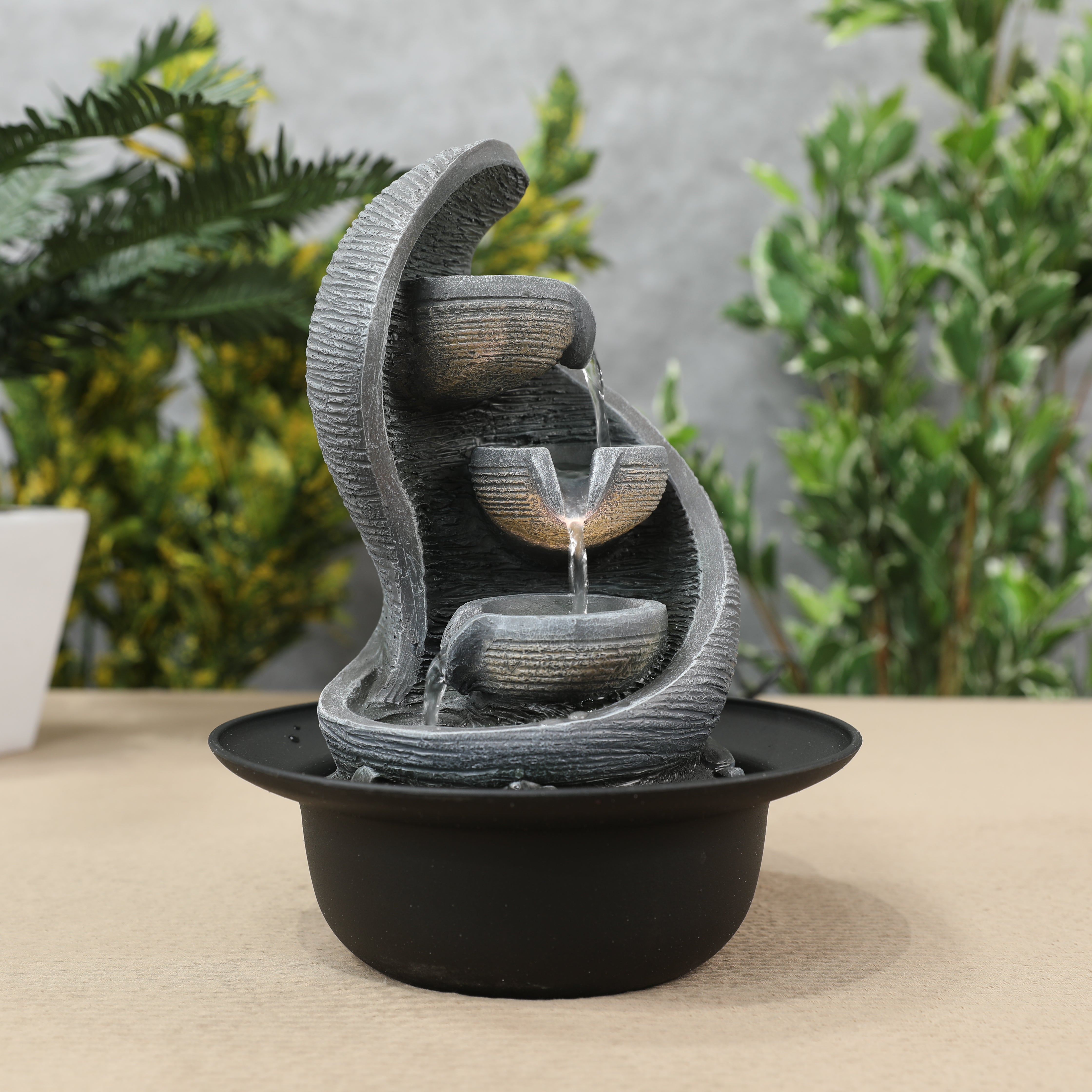 Impression Modern Fountain 30cm in Grey/Black 2