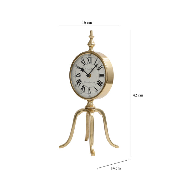 De Massion Quad Stand Clock in Gold dimensions