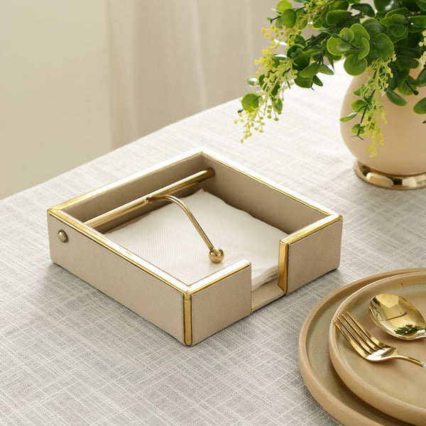 Opus Leather Napkin Cradle dimensions