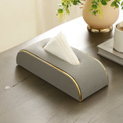 Sleek Slant Leather Napkin Box