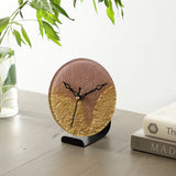 De Massion Rhea Glass Embossed Table Clock