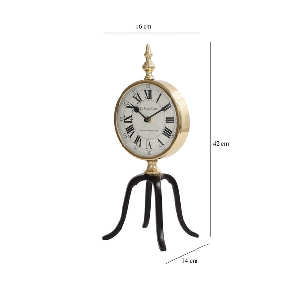 De Massion Quad Stand Clock in Black dimensions