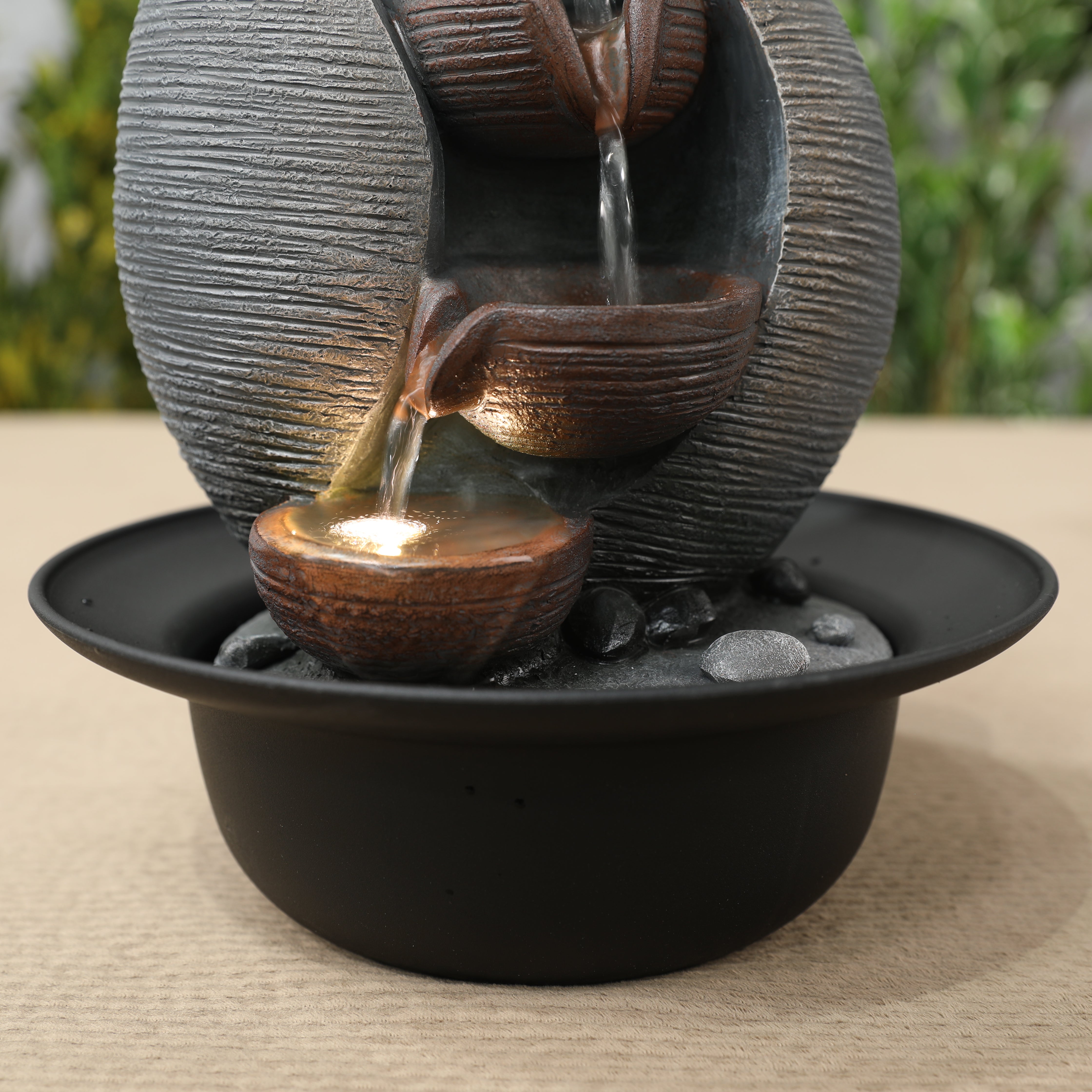 Impression Modern Fountain 30cm in Grey/Black 1