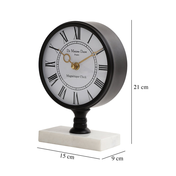 De Massion Seraphic Marble Timepiece in Black dimensions