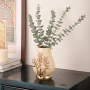 Versalux Glass Vase and Candle Holder in Cream & Gold