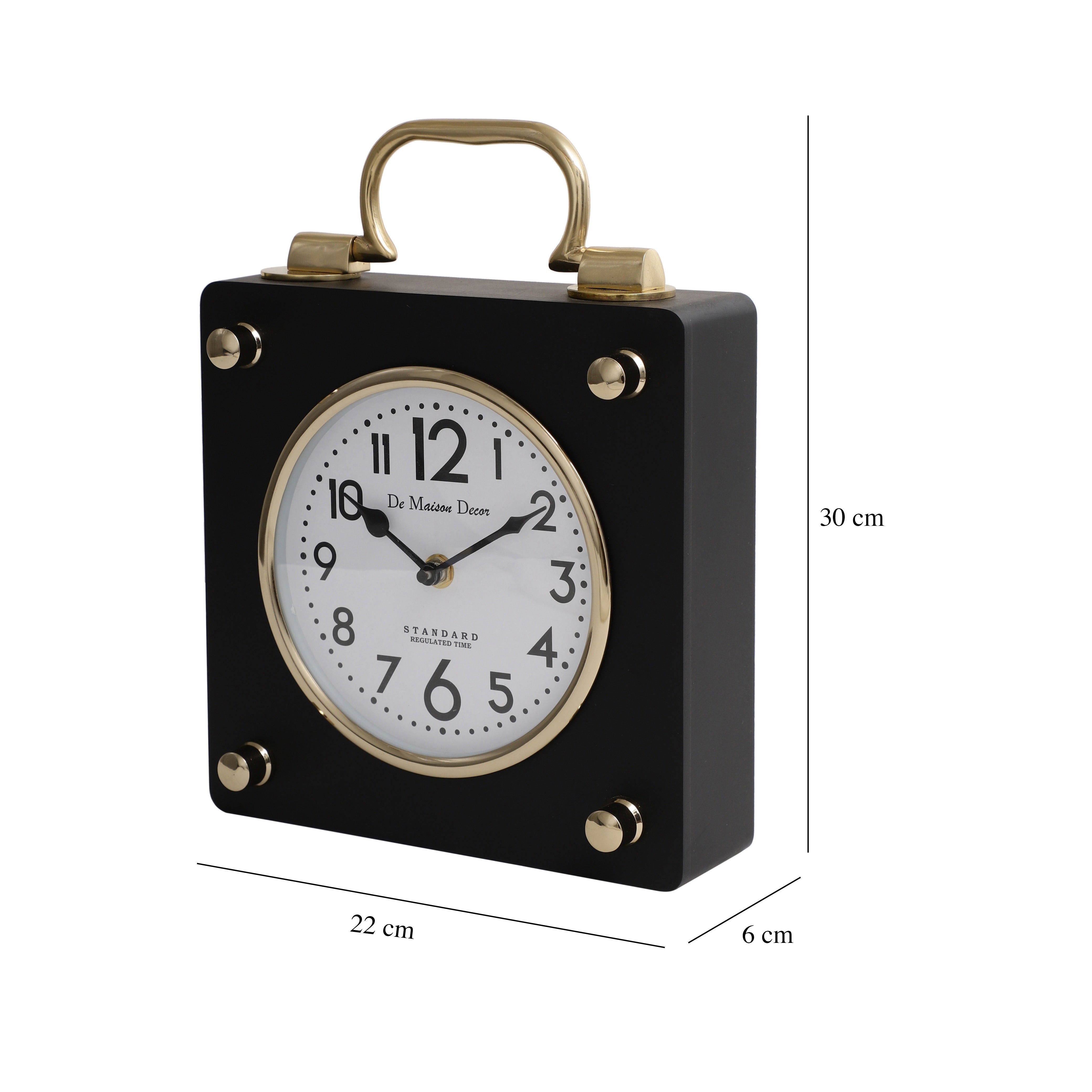 De Massion Cubekeeper Clock Black