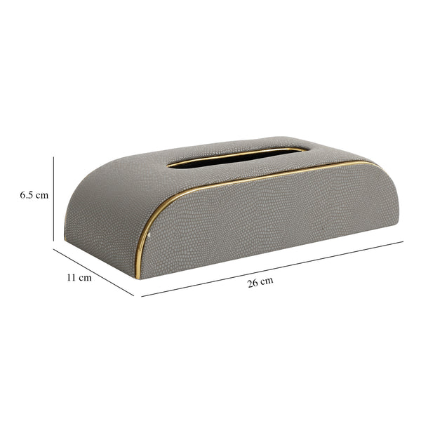 De Massion Sleek Slant Leather Napkin Box dimensions