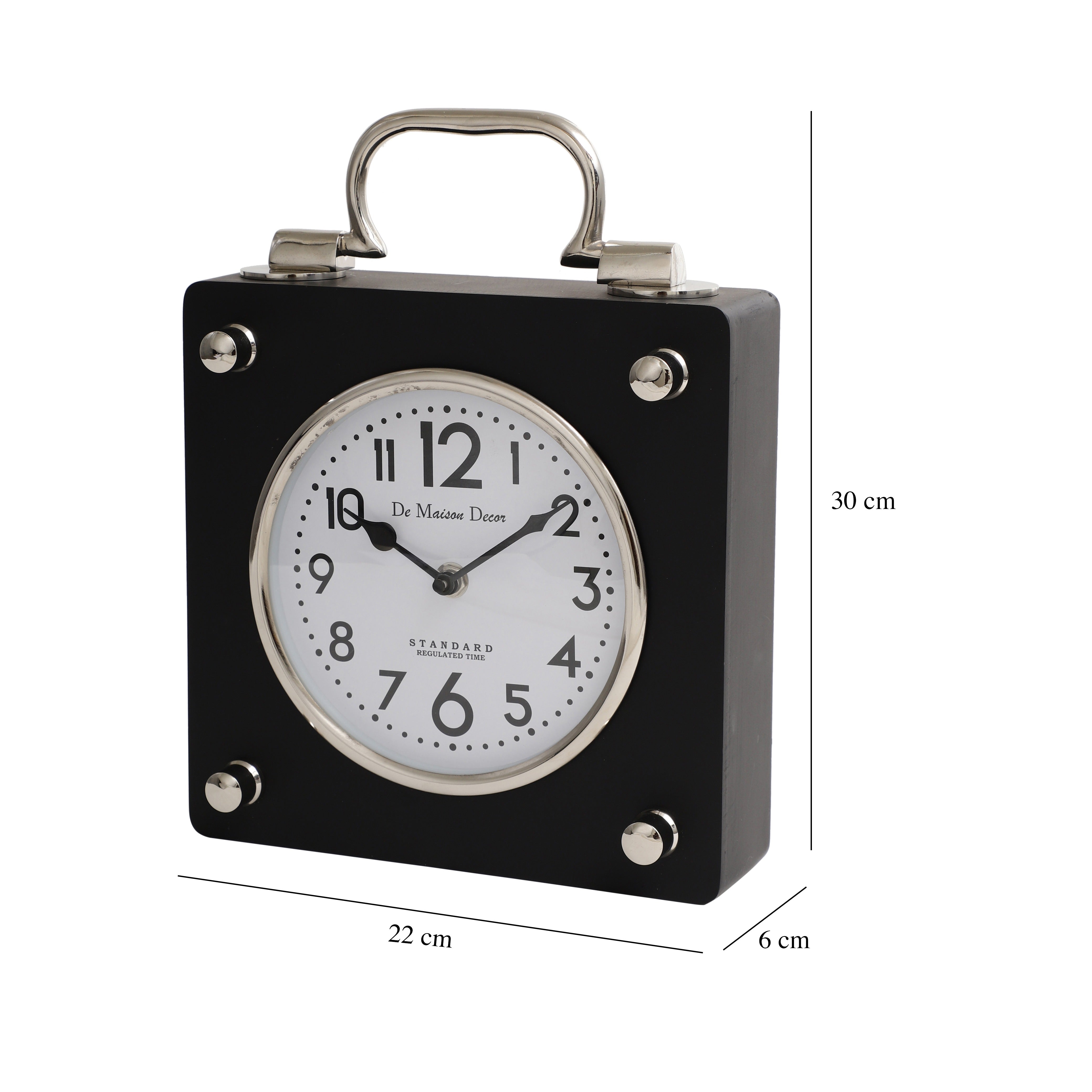 De Massion Cubekeeper Clock Silver