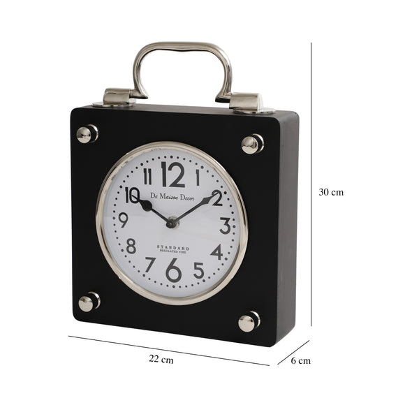 De Massion Cubekeeper Clock Silver dimensions
